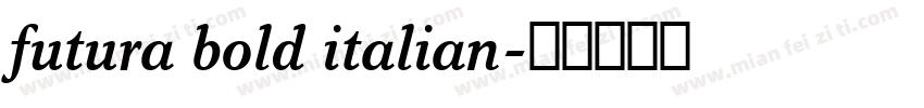 futura bold italian字体转换